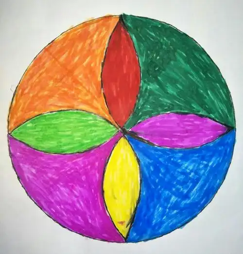 用圆设计的美丽图案--六年一班