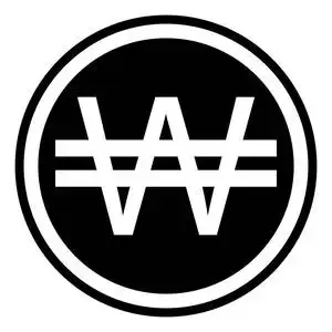 韩元货币符号韩国,韩元 矢量韩元标记照片