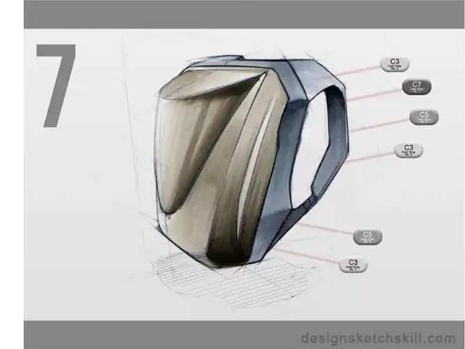 产品马克笔手绘技法教程及练习图稿素材答案ppt