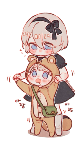 q版人物 手帐免扣素材贴纸