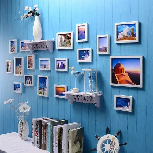 置物架照片墙客厅创意组合挂墙相框餐厅欧式相片卧室装饰走廊