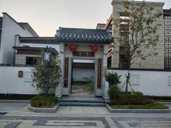 新中式四合院别墅苏州园林风格独门独户的院子