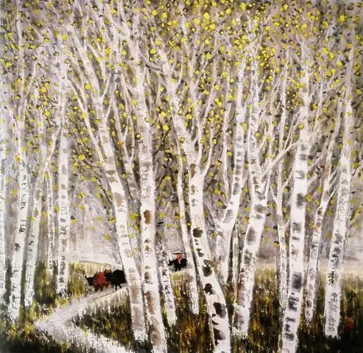 国画| 白杨颂——著名画家【樊林】的白杨情结