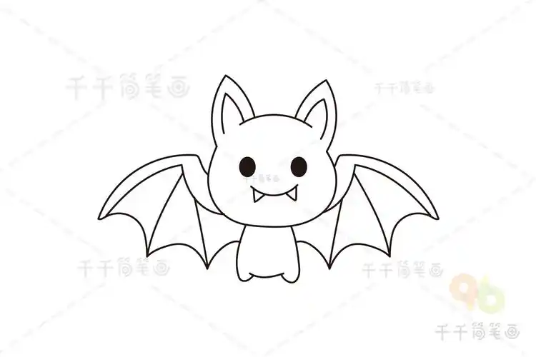 简单的小蝙蝠简笔画画法