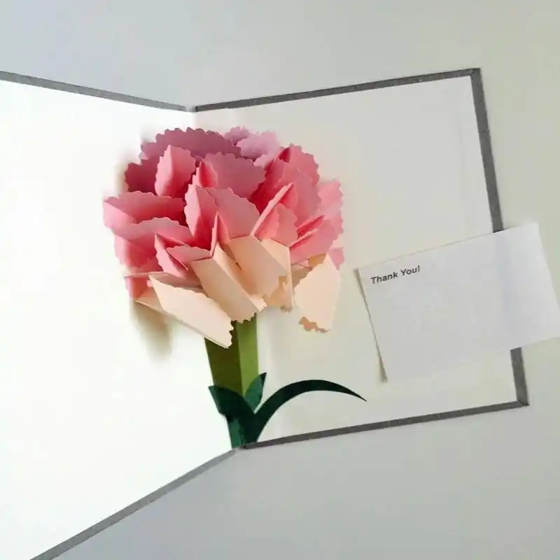 父亲节立体贺卡|康乃馨        出自:rosa yoo 康乃馨不仅可以送给