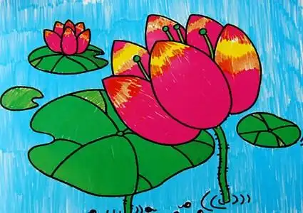 水彩画-彩色花瓶,图片,儿童画教程-学笔画