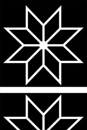 八角星雕刻图案