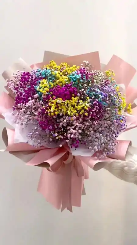 彩色满天星花束送你满天星辰