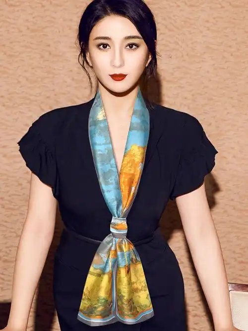 一折明星同款包包秋冬_丝巾小长条女百搭欧式复古春秋冬季薄款绑包