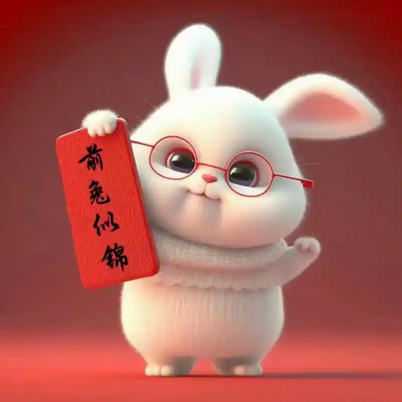 可爱的小兔子头像分享9张,祝大家在2023年里:心想事成, - 抖音