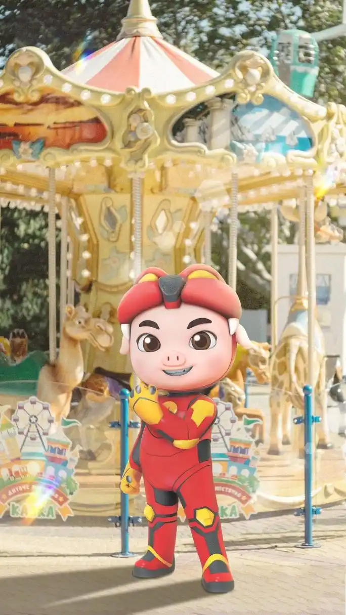 猪猪侠# [心]#猪猪侠壁纸#  等天气放晴 我们一起去游乐场吧9805