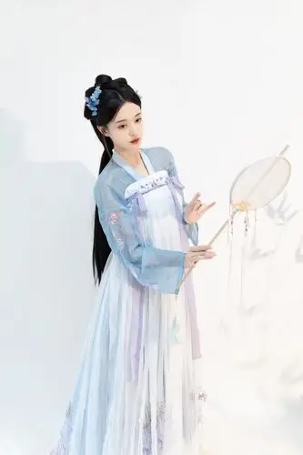 [雀翎]汉韵阁芙蓉新款原创汉服女齐胸对襟襦裙刺绣夏日常清新淡雅