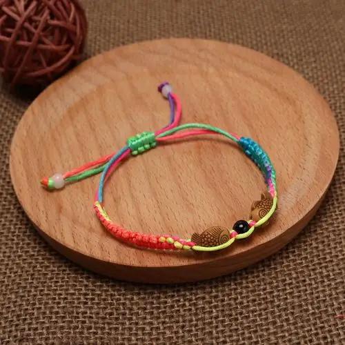 本命年手工编织红绳手链 双鱼平结红绳饰品 转运手绳小礼品批发