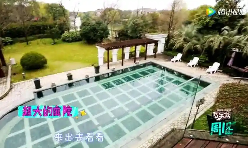 沈梦辰上海豪宅疑曝光庭院和泳池超大