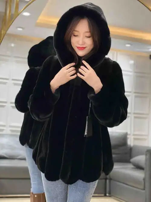 z8201-1-75美国精品黑貂皮大衣