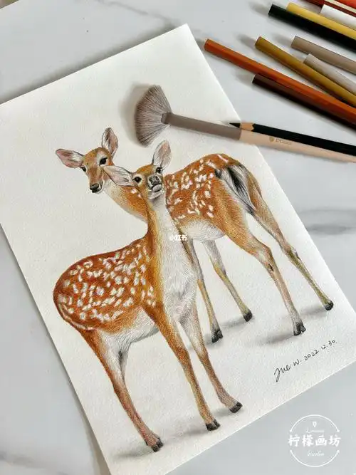 彩铅小鹿