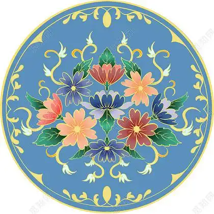 手绘卡通服装复古花纹原创插画素材服装花纹元素