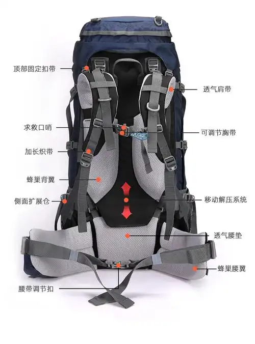 骆驼户外专业徒步登山包大容量装载双肩包多功能超大旅行背包装备