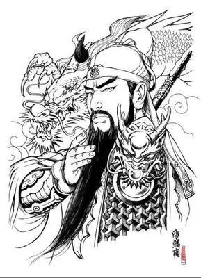 简笔画关羽的画法