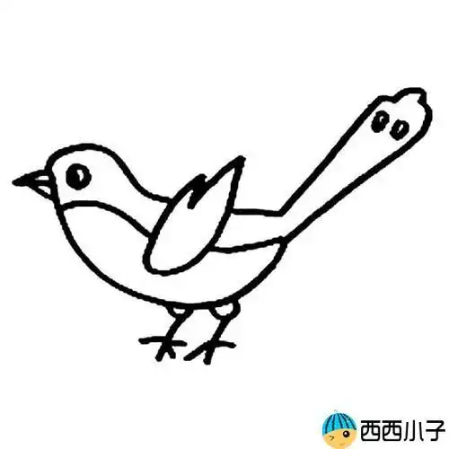 如何画喜鹊的简笔画