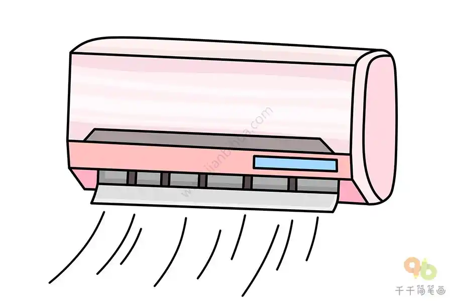 亲子画空调简笔画