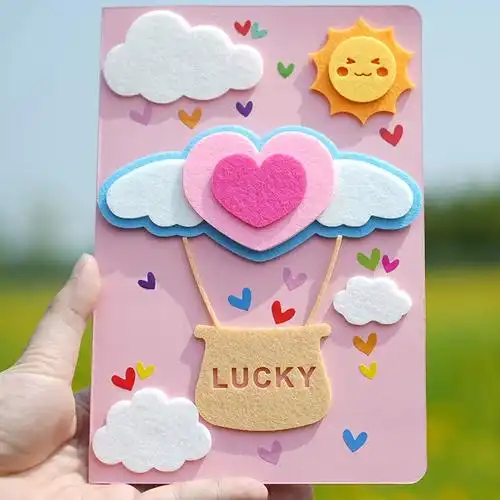 教师节贺卡送老师感恩礼物diy手工花束材料包可爱儿童立体卡片创