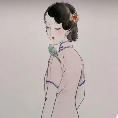 民国风小姐姐头像2107╰╯2179超美的图片出自b站up鹅屋画画