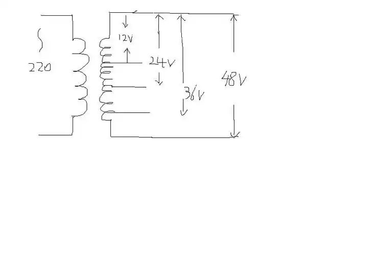 电源220v转换24v的电源板 变压器为什么另一面6个腿都是通的呢?