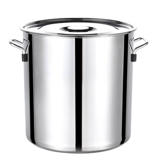 不锈钢桶带盖商用汤桶圆桶家用大容量水桶加厚电磁炉专用不锈钢锅