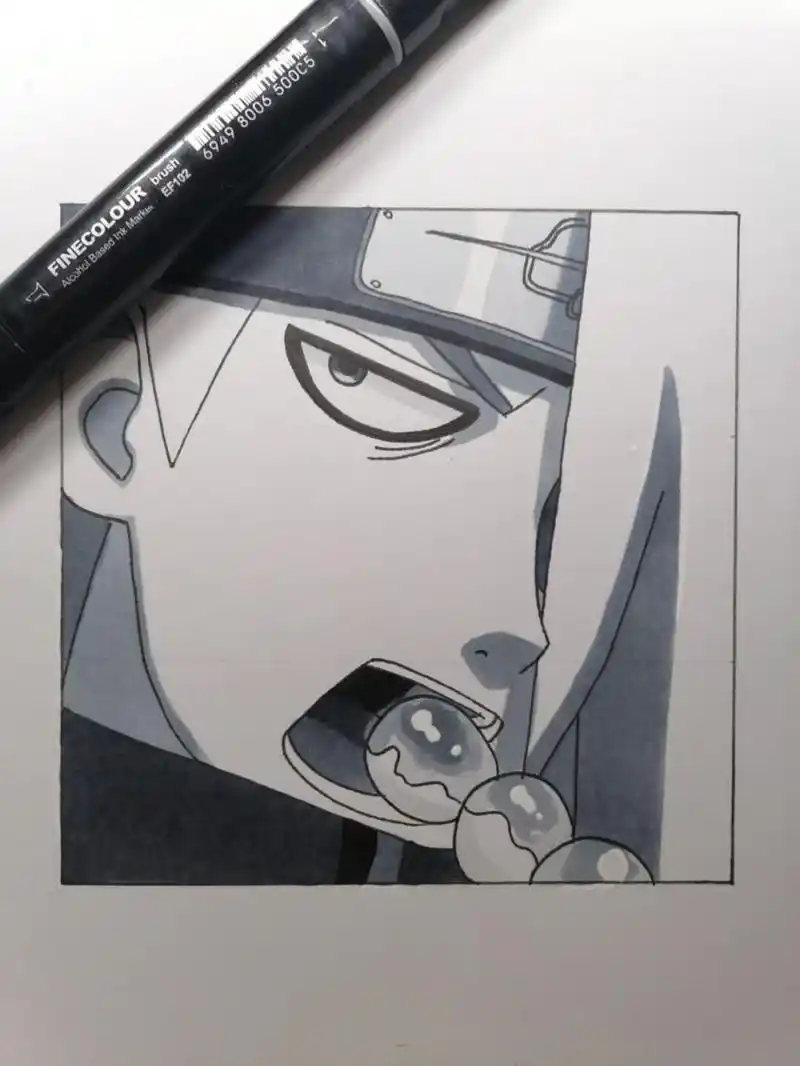 晓组织迪达拉教程 #火影忍者# #手绘教程# #迪达拉