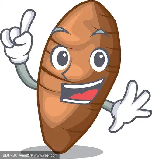 手指切片芋头上的形状卡通搞笑