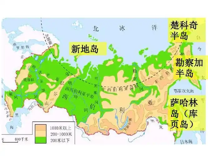 楚科奇 半岛 新地岛 勘察加 半岛 萨哈林 岛(库 页岛)
