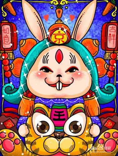 兔爷儿童简笔画