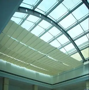 批发窗帘卷帘 电动卷帘 轨道式天棚 室内外电动天棚帘