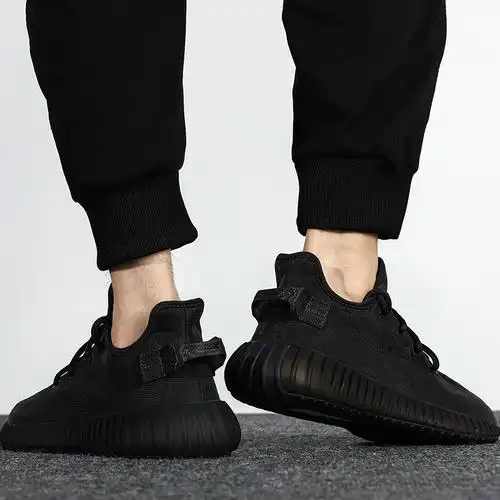 阿迪达斯yeezy椰子350v2黑天使黑武士跑步男鞋女鞋gx3791跑步鞋