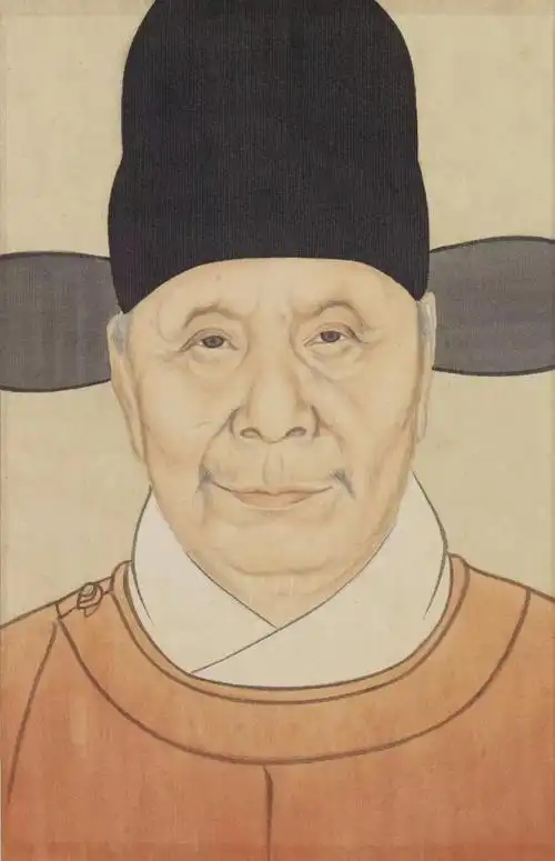 程澄女史所作明人肖像,系摹写明代佚名画家之人物肖像册,运用晚明曾鲸