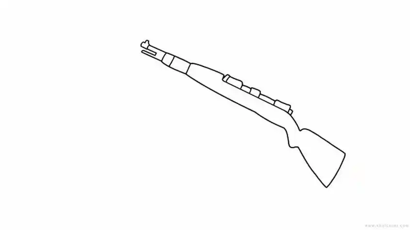 和平精英98k简笔画怎么画