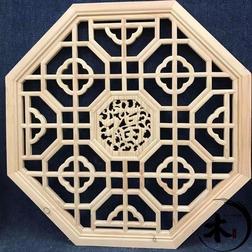 东阳中式实木八角花格窗古风建筑园林仿古门窗六角隔断窗花镂空