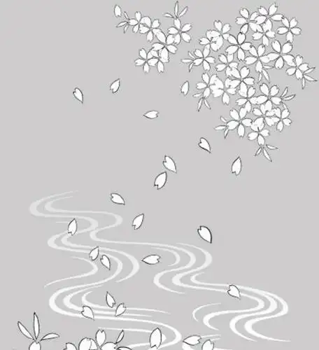 飘落的花瓣简笔画