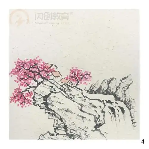 闪创国画教学——简单几步画山水,一学就会!