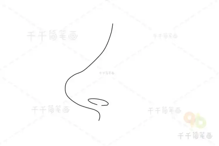 鼻子简笔画