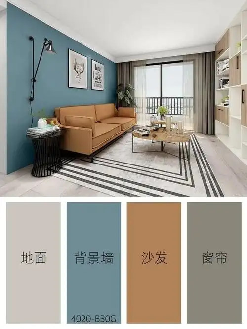 6组客厅背景墙乳胶漆配色方案推荐|沙发|北欧风|沙发椅_网易订阅