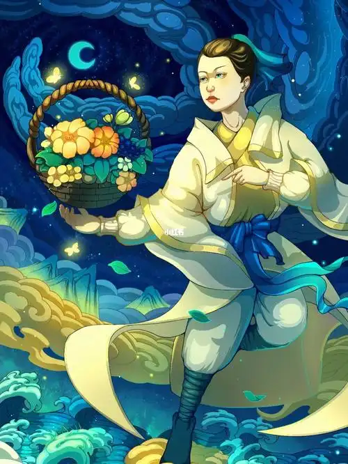 插画|八仙过海:蓝采和