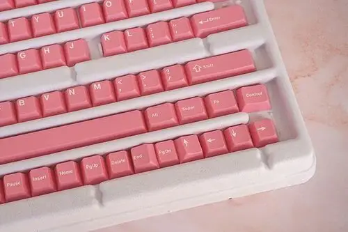 德国gmkpeachblossom粉嫩桃花机械键盘键帽开箱颜值惊艳