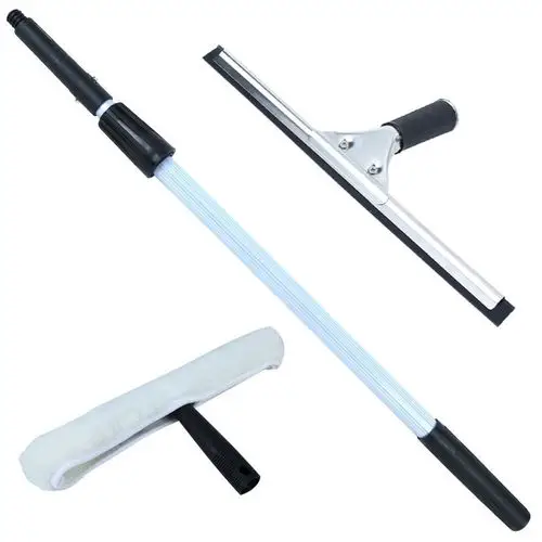 定制长铝合金伸缩杆擦玻璃神器强力加粗加厚超长伸缩杆15米_不打折