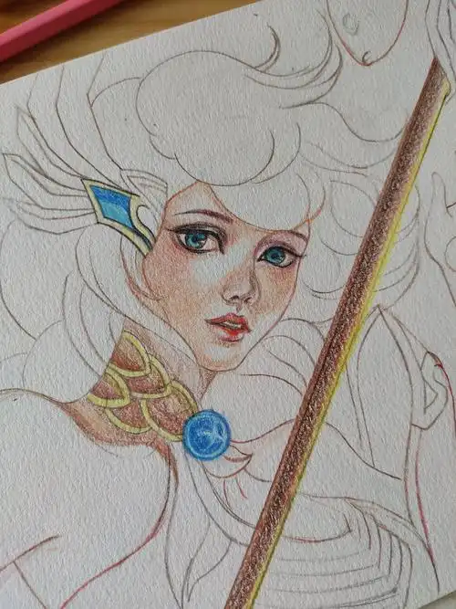 手绘王者荣耀的大乔(含步骤)绘美女248