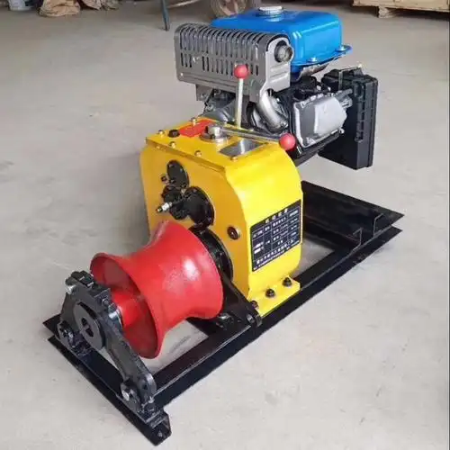 机动绞磨柴油3吨牵引机汽油机电缆卷扬机电动拉缆机