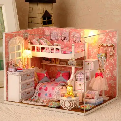 梦想豪宅娃娃公主的超大房子女孩拼接玩具屋别墅过家家公主屋