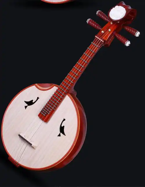 依之木 康伯宁 花梨木中阮专业演奏中阮乐器花梨红木清水牛骨中阮厂家