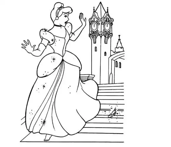 卡通灰姑娘简笔画图片